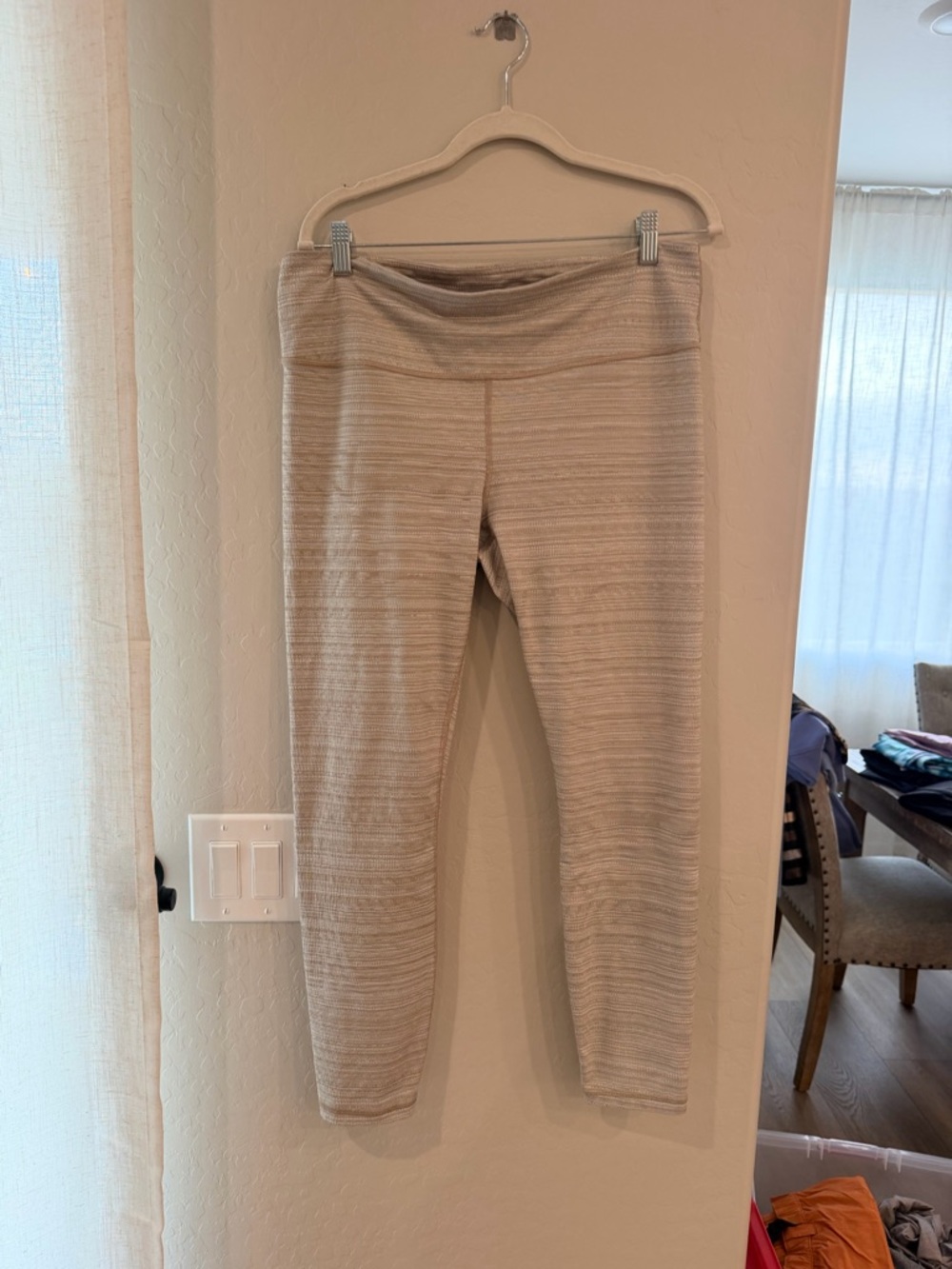 Athleta Ribbed High-Waist Leggings - Light Taupe xl tall new wot